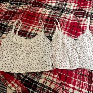 SHEIN Floral Print Lace Cami Tank Tops